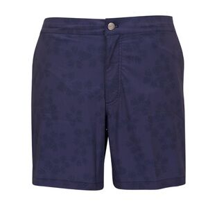 NWT Peter Millar Navy Floral Print Swim Trunks